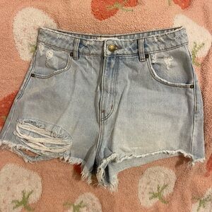 ROLLA'S Light Wash Distressed Jean Shorts